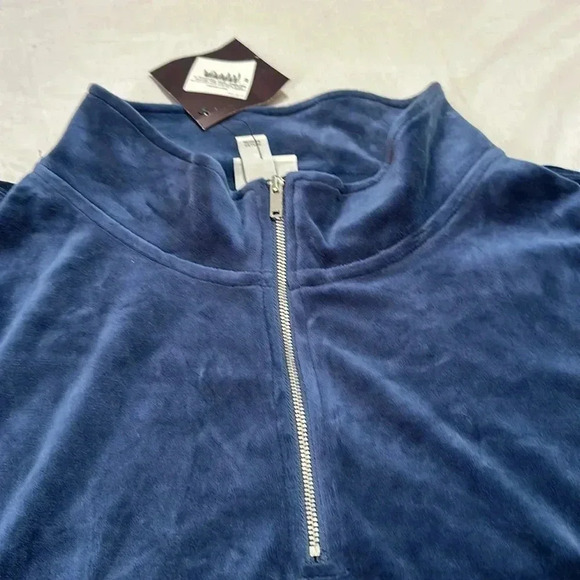 Ava & Viv blue velour quarter zip pullover 4X NWT - Picture 2 of 6